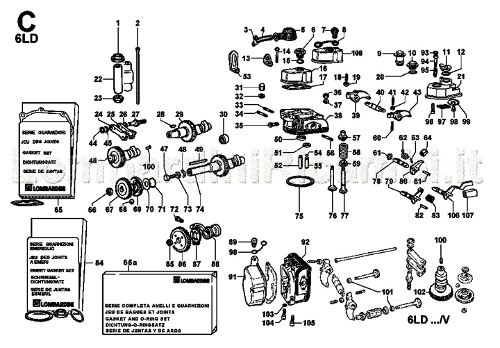 Picture of CYLINDER HEAD/ ROCKER ARM BOX/ VALVES/ TIMING/ SPEED GOVERNOR