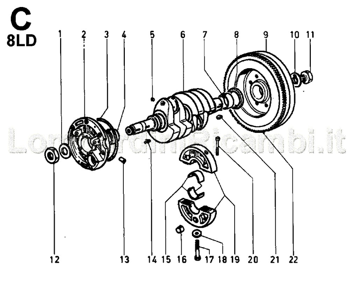 Picture of CRANKSHAFT AND SUPPORTS/ FLYWHEEL